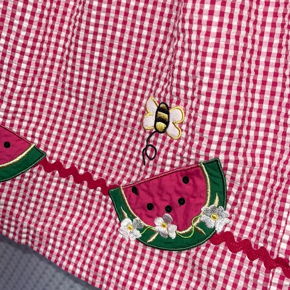 Kids Girls Clothes 6X GoodLad Watermelon Ladybug Dress - Picture 2 of 5